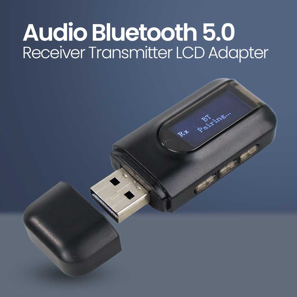 Foto Tanpa Merek usb audio bluetooth 5.0 receiver transmitter lcd adapter