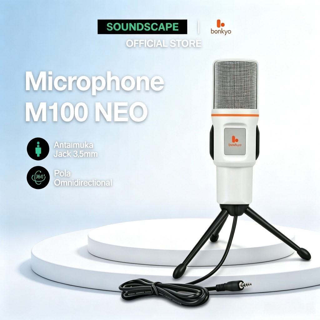 Foto Mikrofon Condenser M100NEO Jack 3.5mm Pola