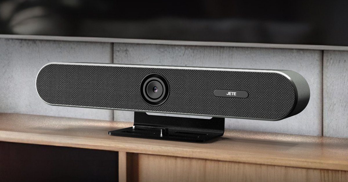 Foto Tanpa Merek Webcam Video Conference JETE Meetbar 4K UHD 5x Digital Zoom dengan