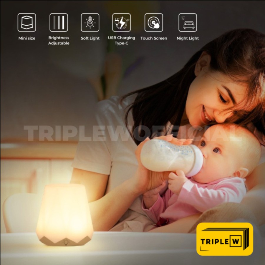 Foto Triple W W Desk Mini Lamp Bedsite LED Portable Lampu